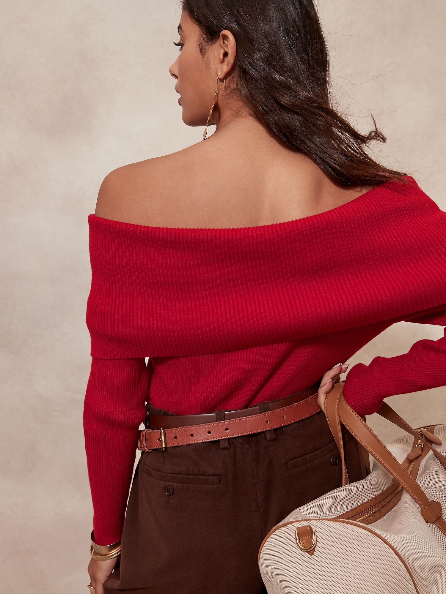 Off-the-Shoulder Sweater