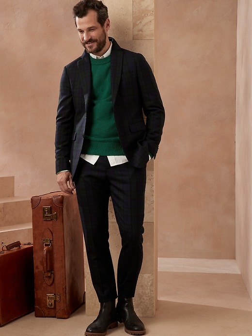 Image number 5 showing, Tailored Slim Plaid Suit Jacket