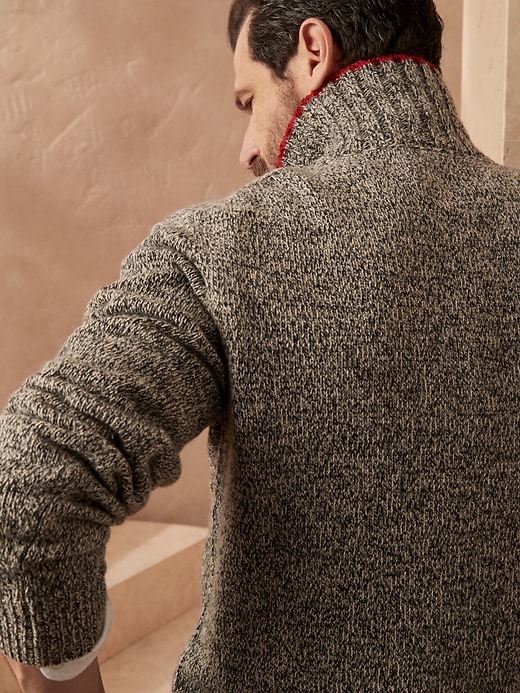 Heritage Cashmere Mock-Neck Sweater