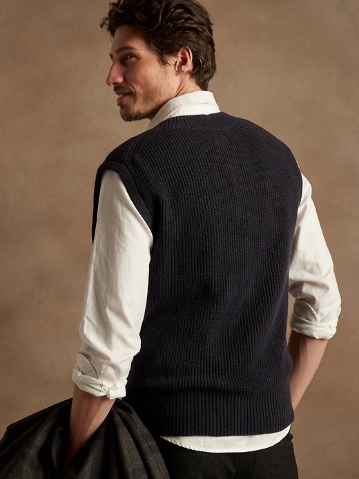 Image number 2 showing, Italian Merino-Blend Sweater Vest
