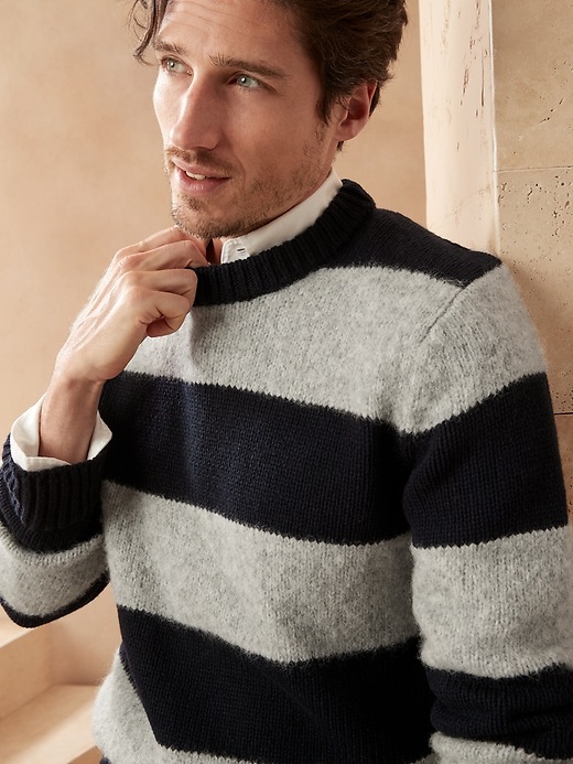 Image number 6 showing, Fuzzy Stripe Sweater