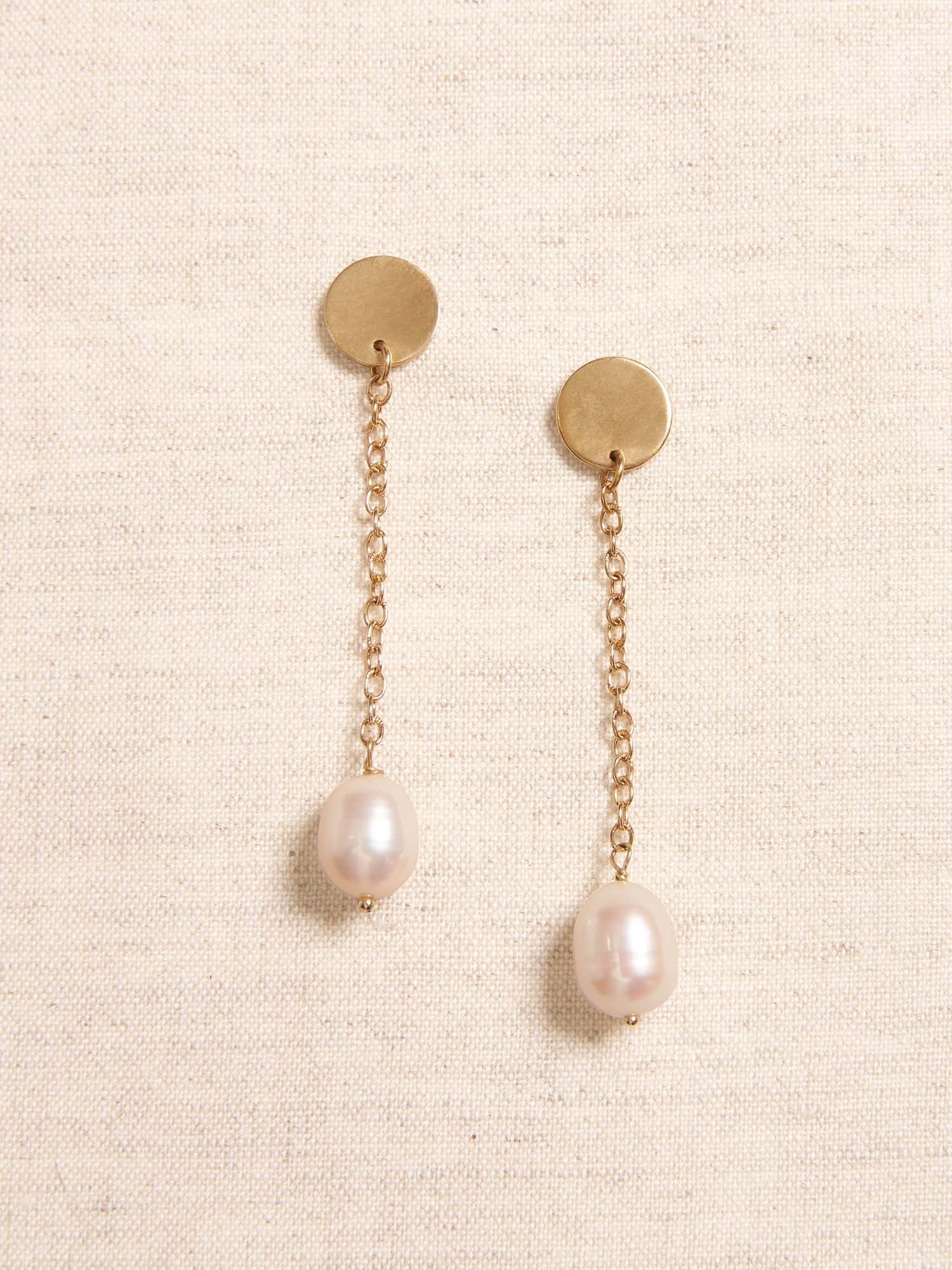 Aureus + Argent | Pearl & Chain Earrings | Banana Republic