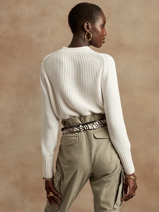 Image number 5 showing, Mock-Neck Cropped Sweater
