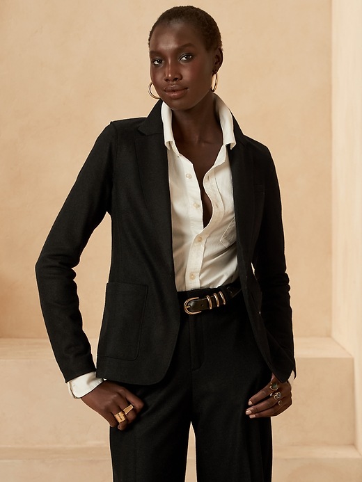 Image number 8 showing, Unstructured Italian Wool-Blend Blazer