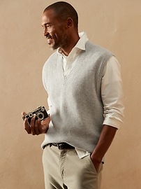 Italian Merino-Blend Sweater Vest 
