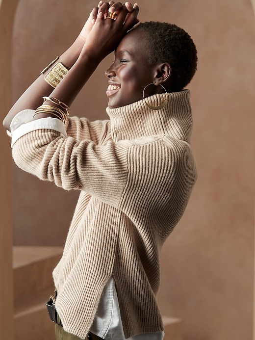 Image number 6 showing, Italian Wool-Cashmere Blend Turtleneck Sweater