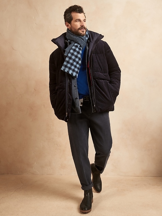 Image number 1 showing, Corduroy Puffer Coat