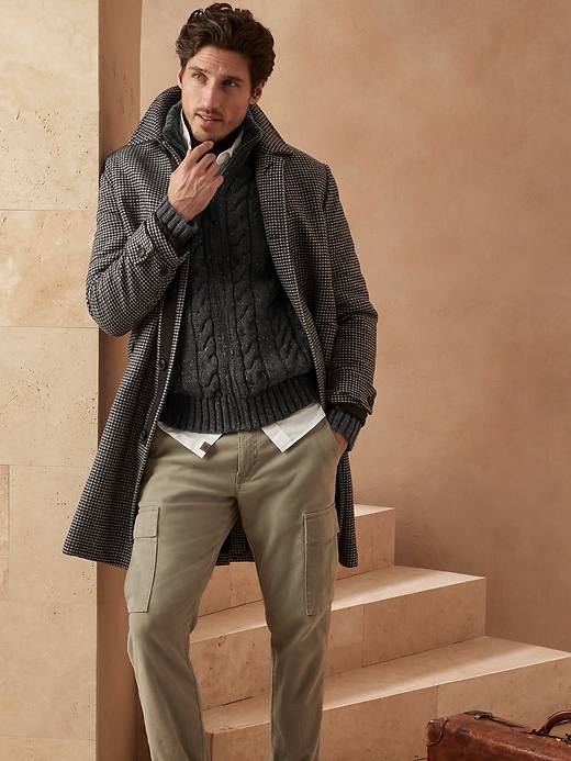 Image number 1 showing, Heritage Italian Cashmere Cable-Knit Sweater Jacket