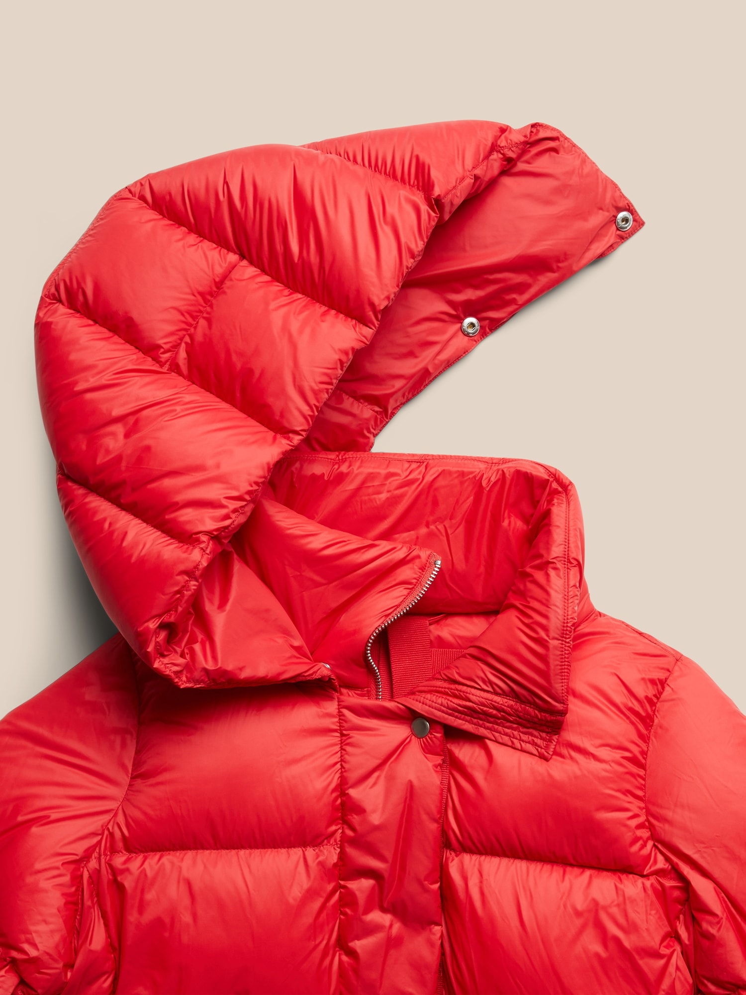 banana republic red puffer