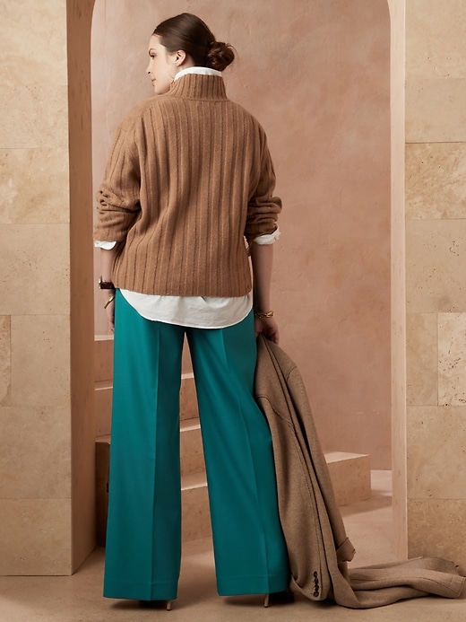 Lido Wide-Leg Italian Wool Pant | Banana Republic