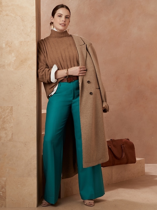 Lido Wide-Leg Italian Wool Pant | Banana Republic