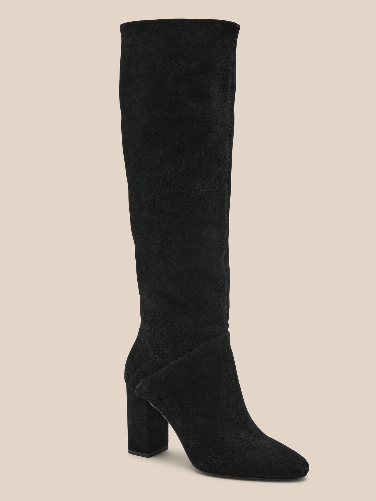 slouch boots suede