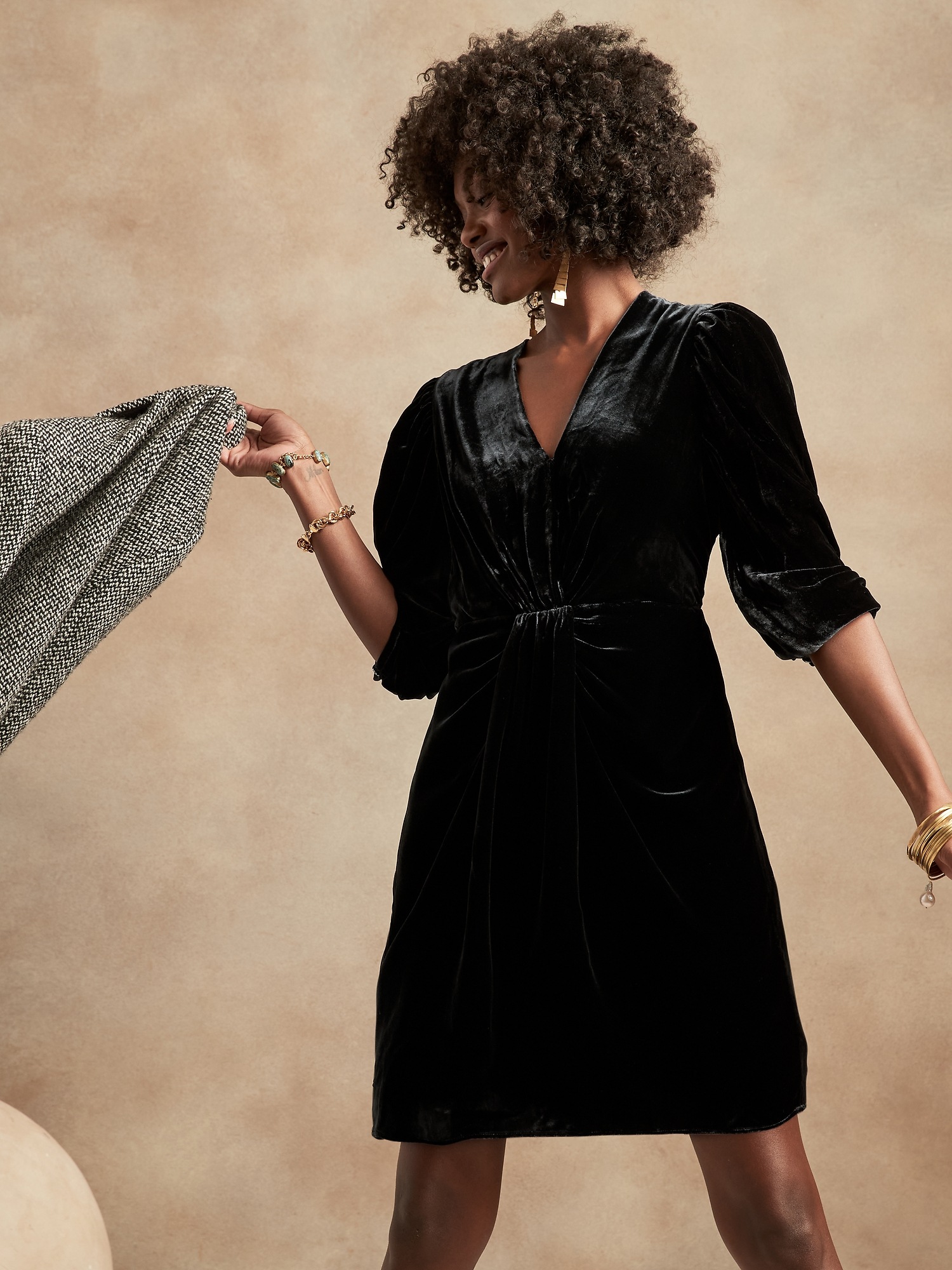 black velvet petite dress