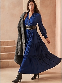 banana republic tiered maxi dress