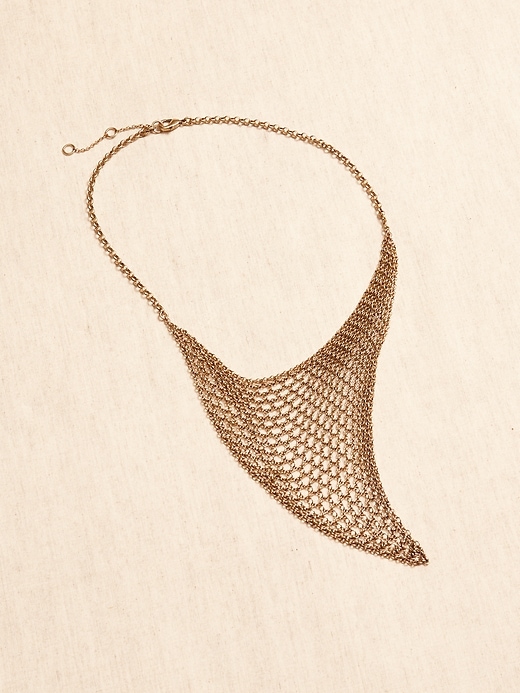 Banana Republic Chainmail Bib Necklace. 1