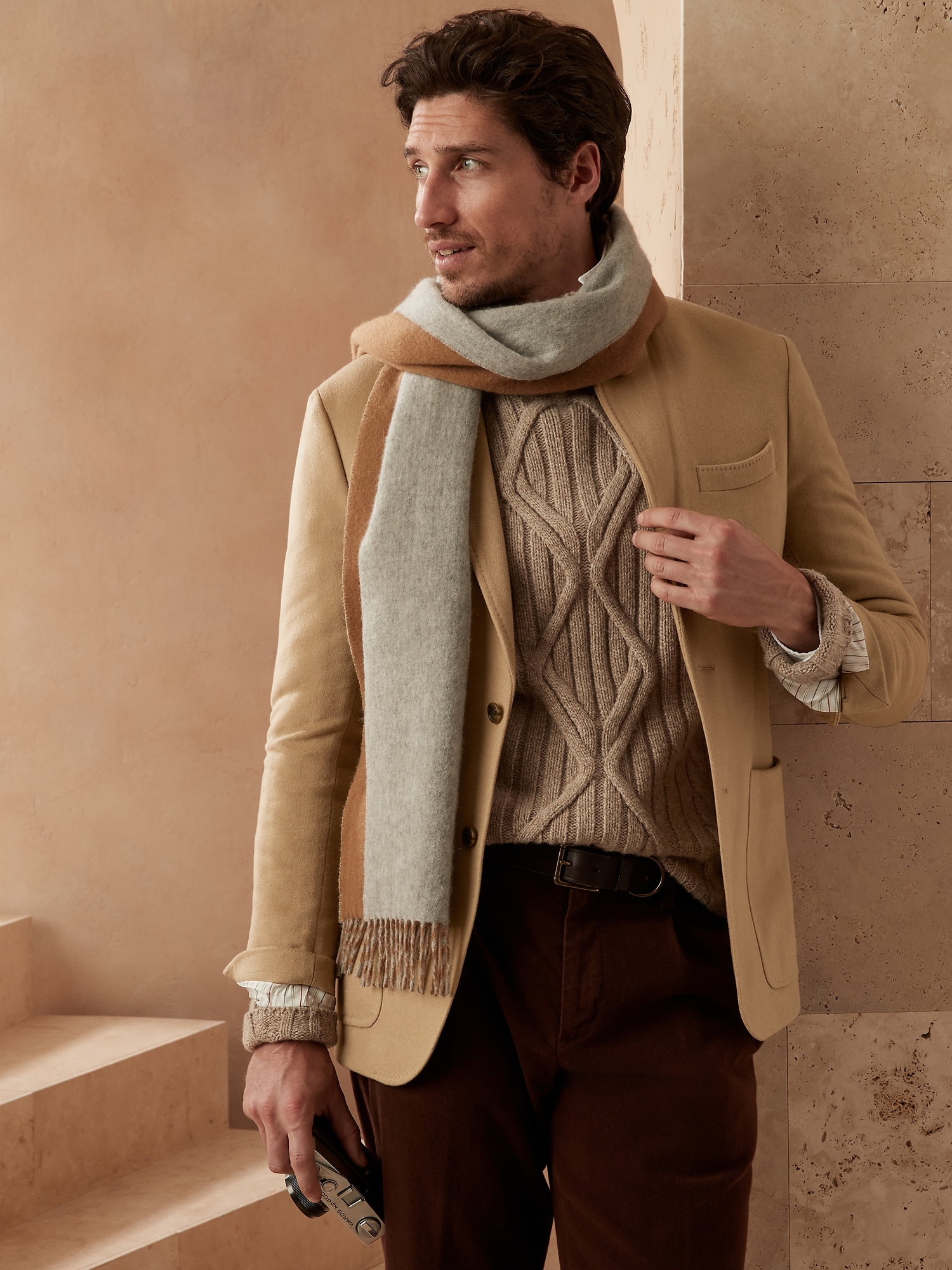 camel cashmere blazer