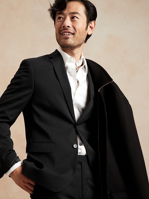 Image number 1 showing, Slim Italian Wool Suit Jacket