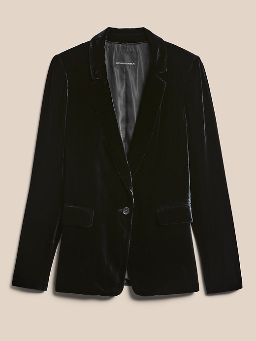 Easy Velvet Blazer With Silk Banana Republic 