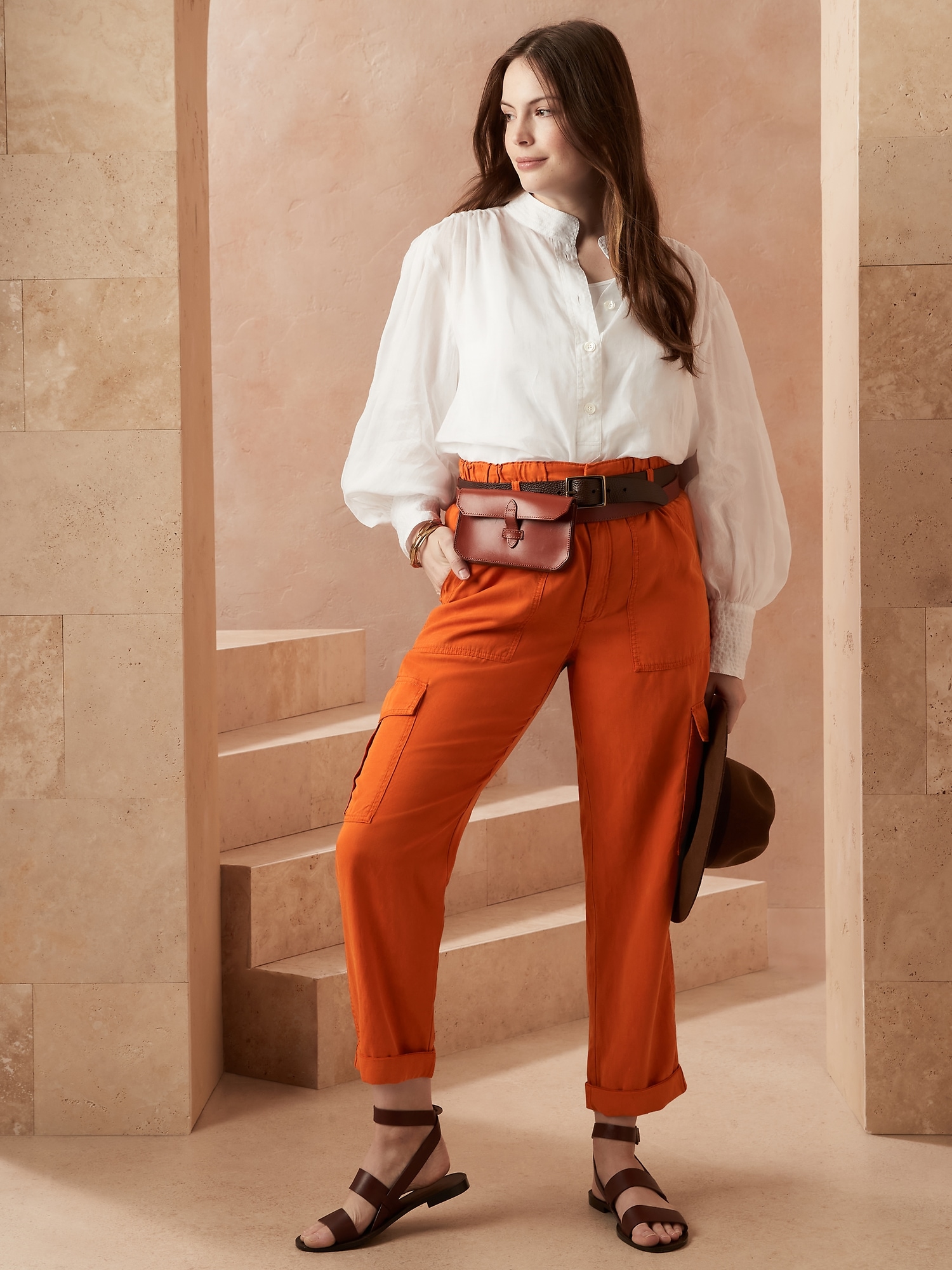 Paperbag Cargo Pant Banana Republic