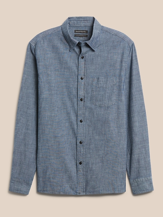 Image number 4 showing, Untucked Chambray Shirt