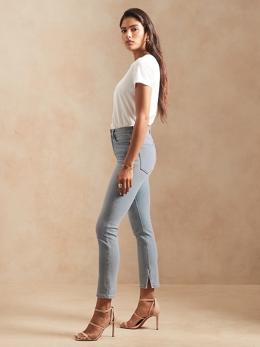 Image number 4 showing, High-Rise Slim Jean with Split Hem