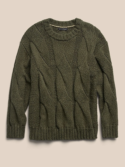 Image number 4 showing, Oversized Cotton-Linen Sweater