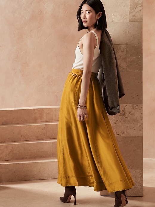 Image number 8 showing, Silk Maxi Skirt