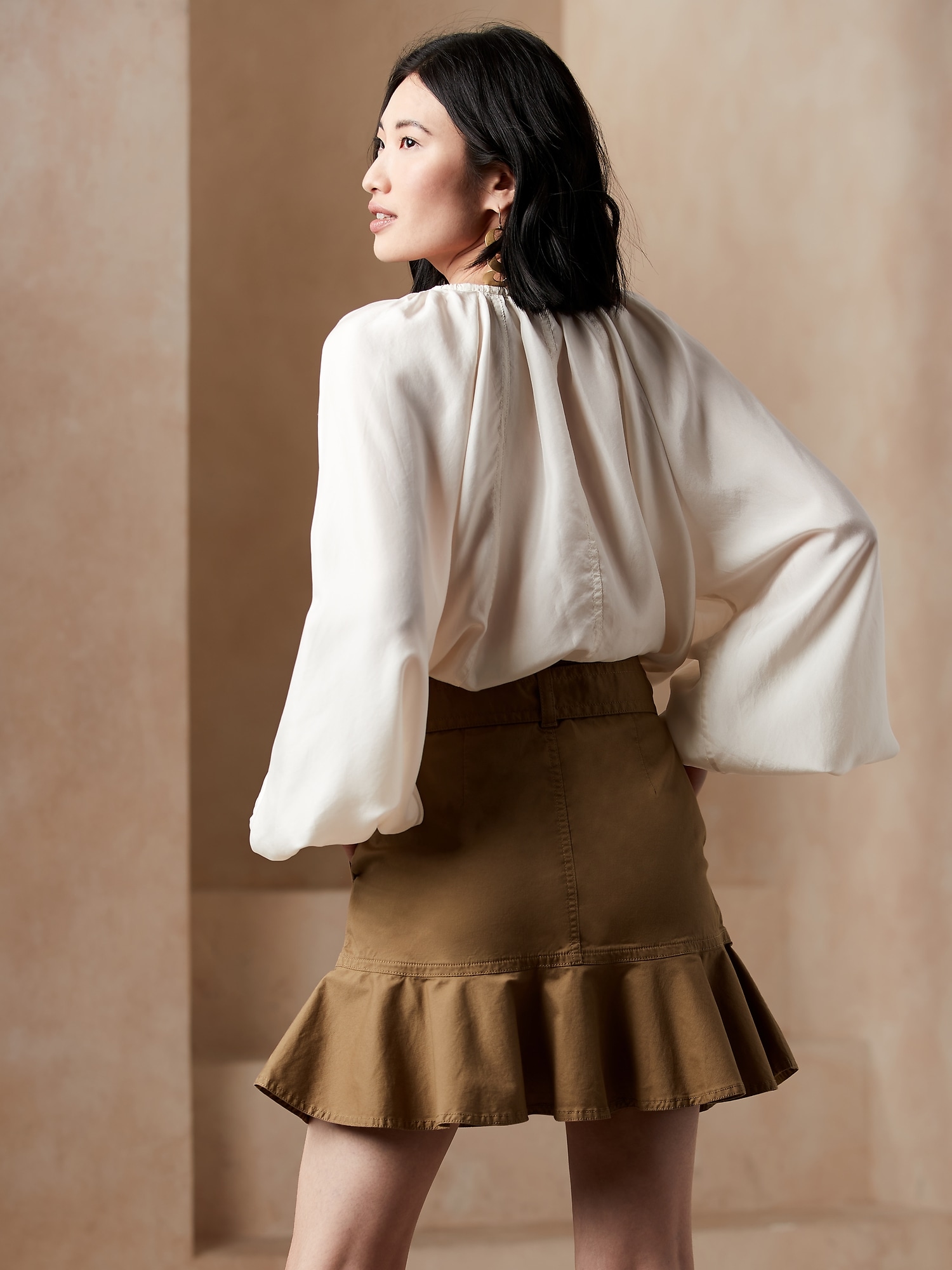 Tiered Mini Skirt Banana Republic