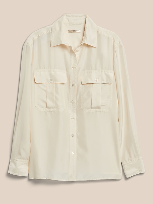 Image number 6 showing, Silk Utility Shirt