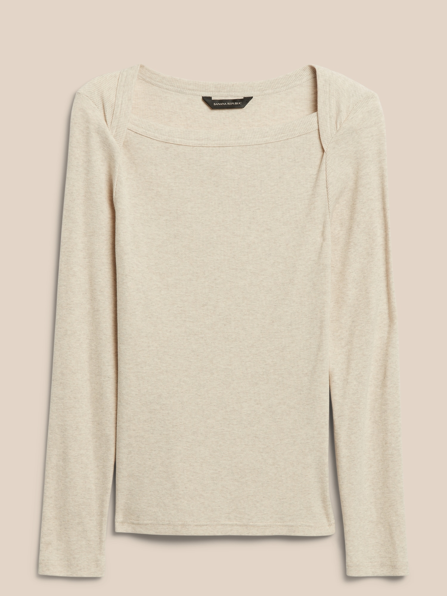 Petite Ribbed Boat-Neck T-Shirt