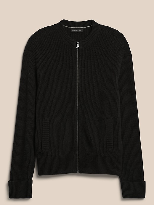 Image number 4 showing, Bomber Sweater Jacket