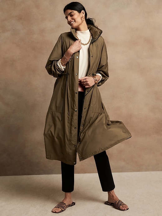 Petite BR SPORT Hooded Anorak with Recycled Down