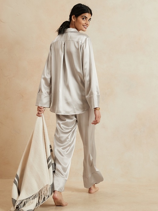 Image number 2 showing, Silk Pajama Pant Set