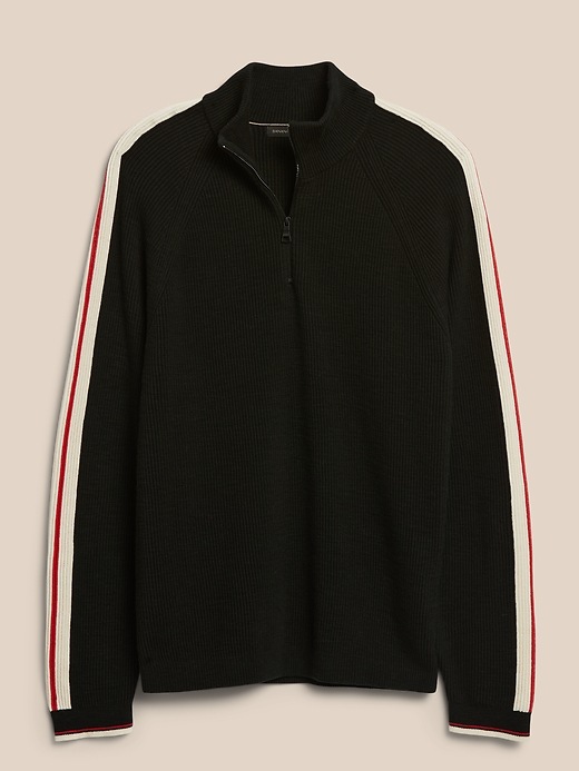 Image number 4 showing, Half-Zip Sweater with Side Stripe