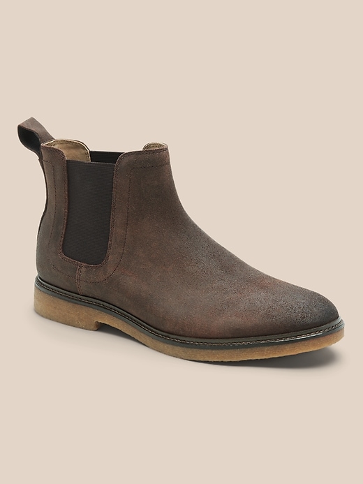 Banana Republic Kinley Leather Crepe-Sole Chelsea Boot. 1