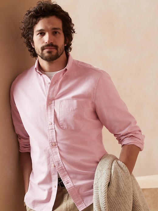 Image number 1 showing, Untucked Oxford Shirt