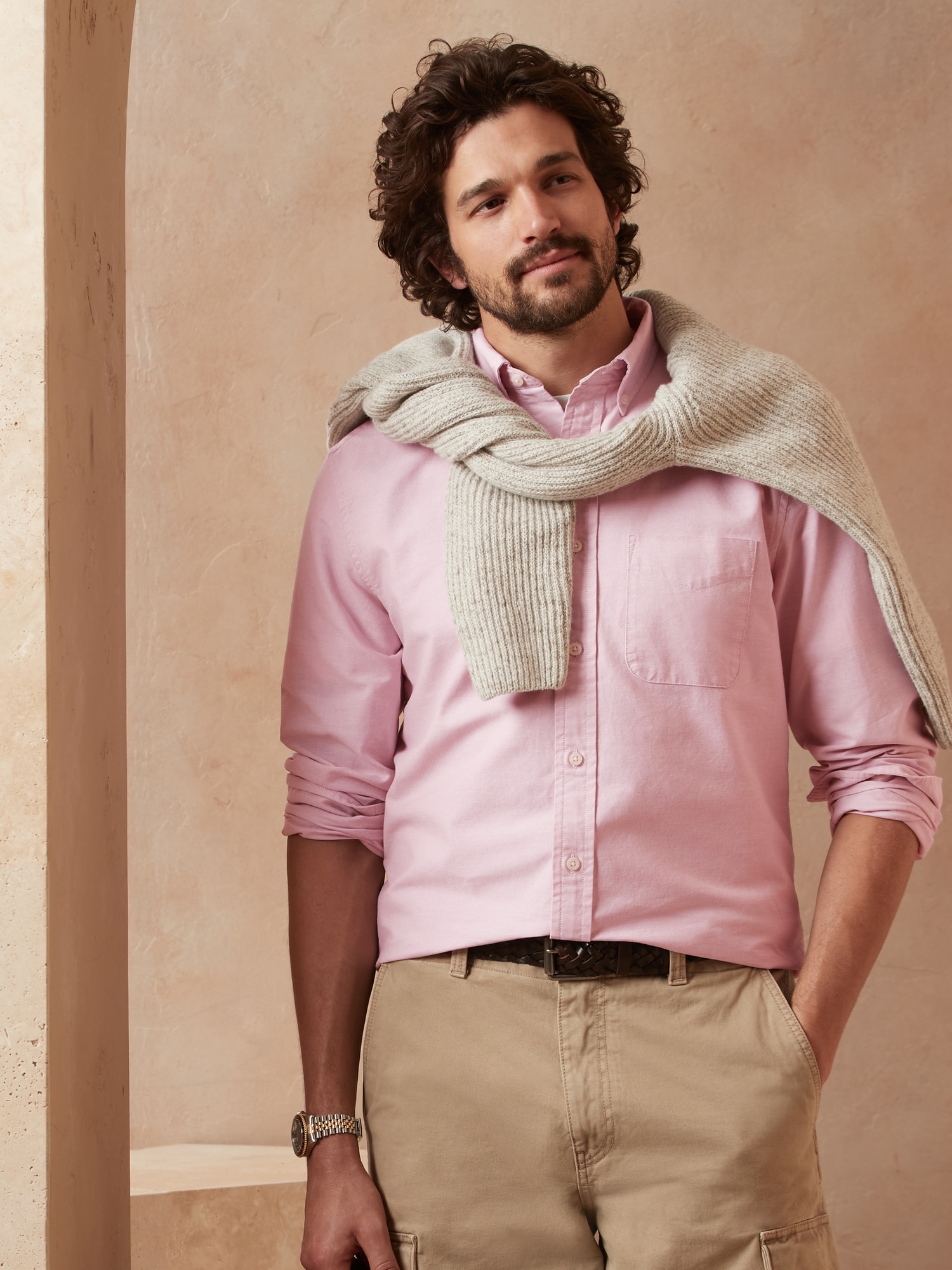 Banana Republic Untucked Oxford Shirt Big Apple Buddy