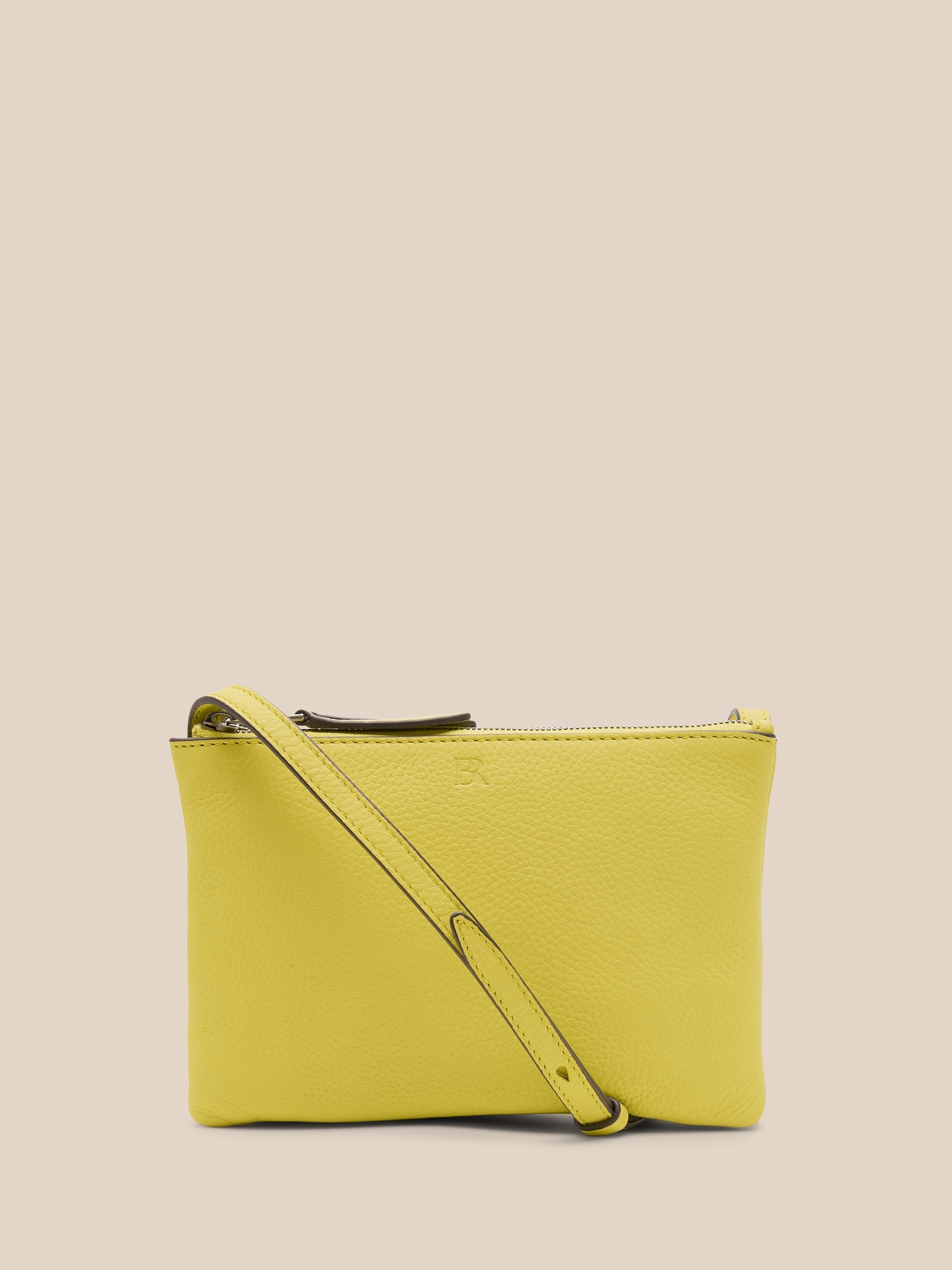 Leather Double-Pouch Crossbody | Banana Republic