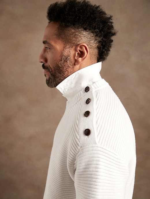 Image number 1 showing, Oversized Button-Shoulder Sweater