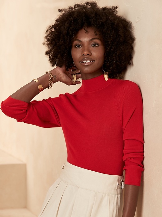Image number 6 showing, Mock-Neck Sweater Top