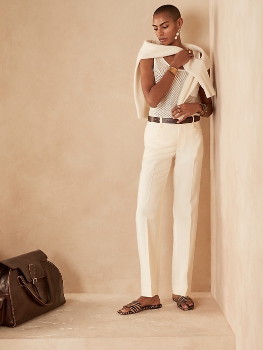 HighRise Straight Italian Wool Pant Banana Republic