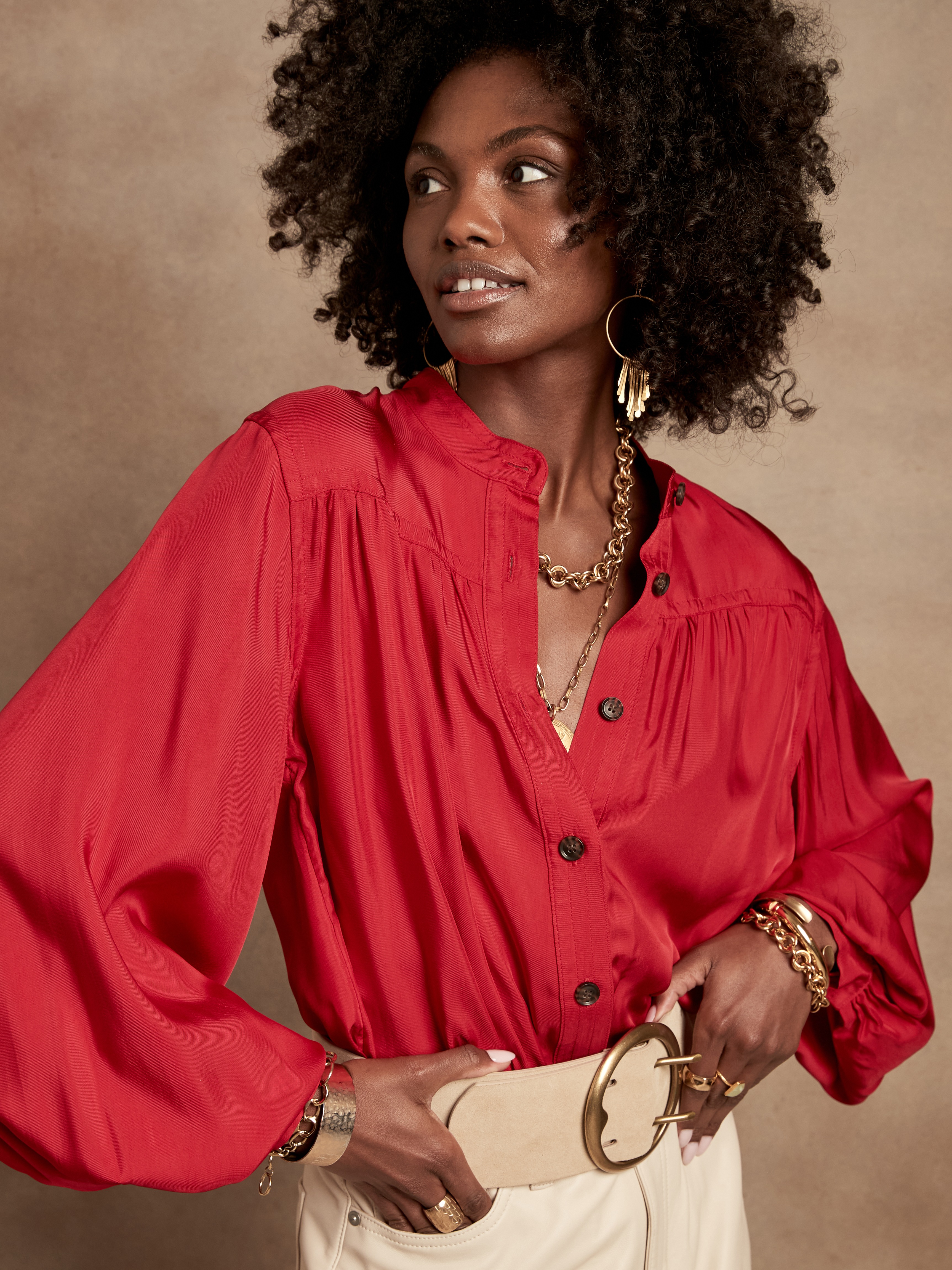 BALLOON HALF-SLEEVE ブラウス　38 Zeagoo Women's Fashion Tops Long Sleeve Casual V Neck Shirts