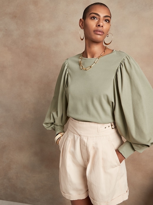 Banana Republic Volume-Sleeve Top. 1