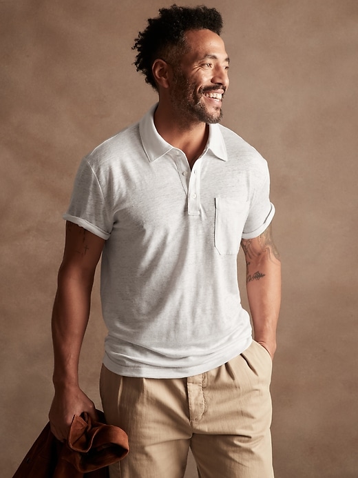 Image number 1 showing, Linen Polo
