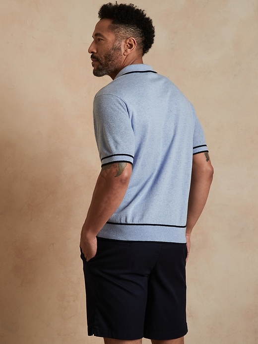 Image number 2 showing, Silk-Linen Sweater Polo