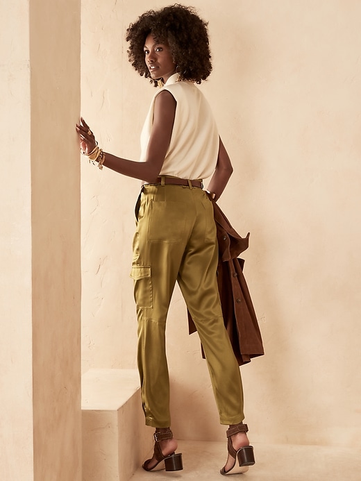 Image number 4 showing, Silk Cargo Pant