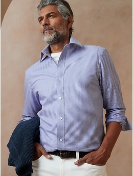 Fine Twill Dress Shirt | Banana Republic