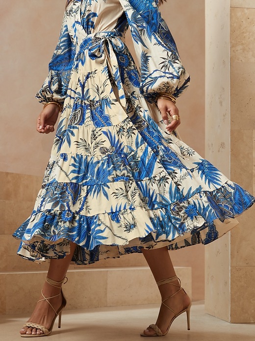 Stampa Wrap Dress | Banana Republic