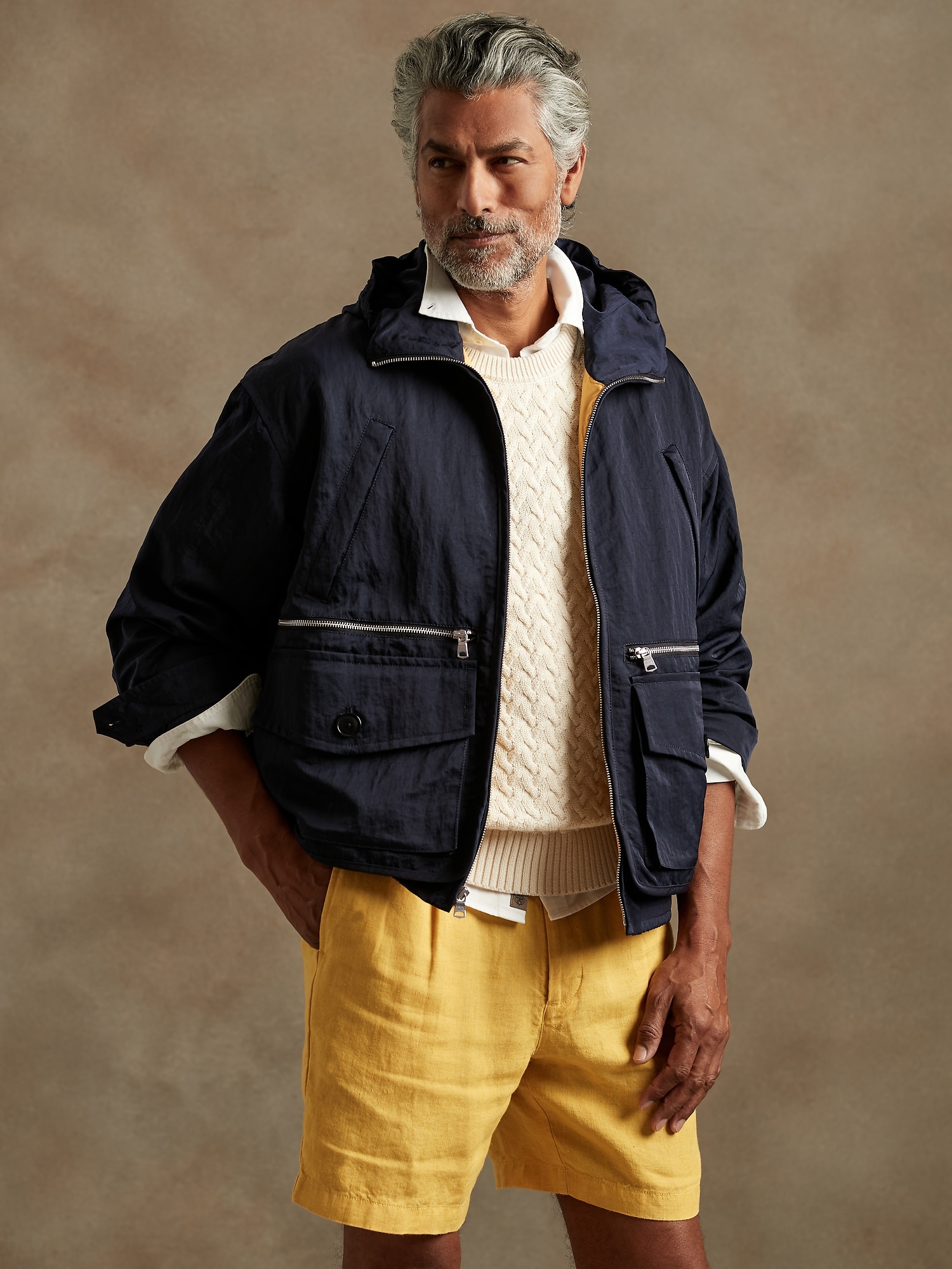 BR ARCHIVES Hooded Nylon Jacket | Banana Republic