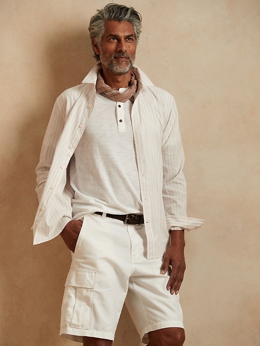 Image number 1 showing, Untucked Linen-Cotton Shirt